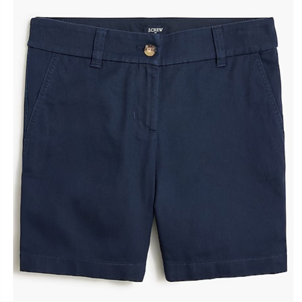 J.Crew Factory 7" classic navy blue chino short - Size 10